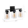 Espird Accesorios de baño negros con certificación UL 3_5