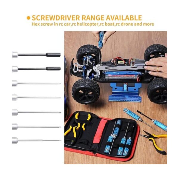 Kit de herramientas RC y kit de tornillos plano