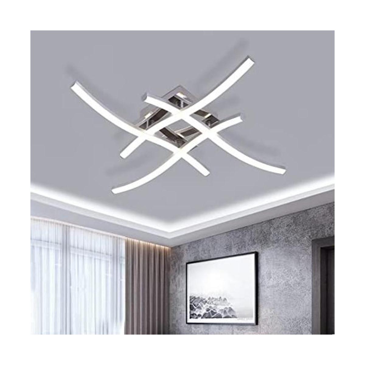 Goeco Lámpara de techo LED moderna de 4 luces de 24 W