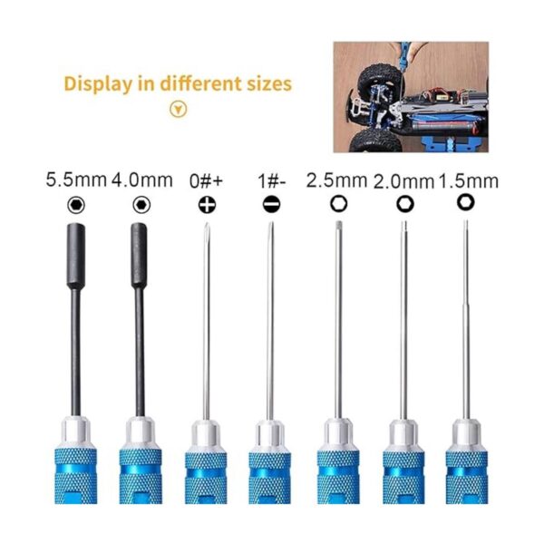 Kit de herramientas RC y kit de tornillos plano