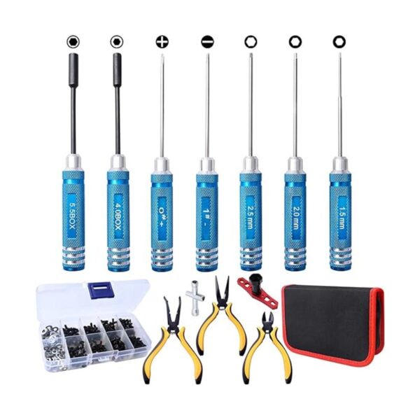 Kit de herramientas RC y kit de tornillos plano