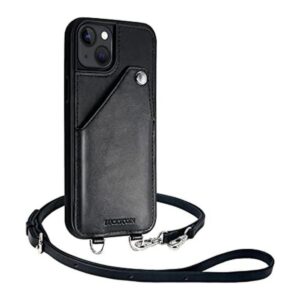 LUCKYCOIN Funda de piel cruzada para iPhone 13 de piel_1