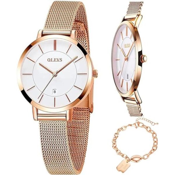 OLEVS Juego de reloj para mujer con moderno vestido_1