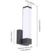 Aplique de pared negro para decoración de casa luces LED_5