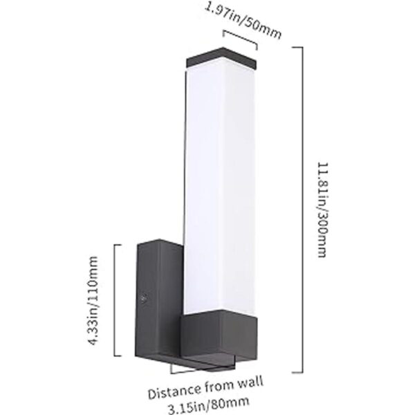 Aplique de pared negro para decoración de casa luces LED_5