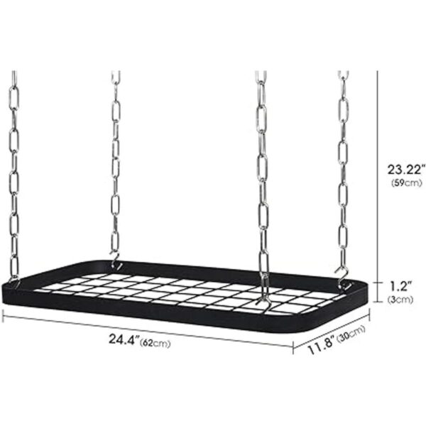 JACKCUBE DESIGN Estante de techo colgante para ollas y