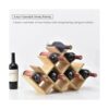 Kirigen Estante de madera para vino de 13 botellas