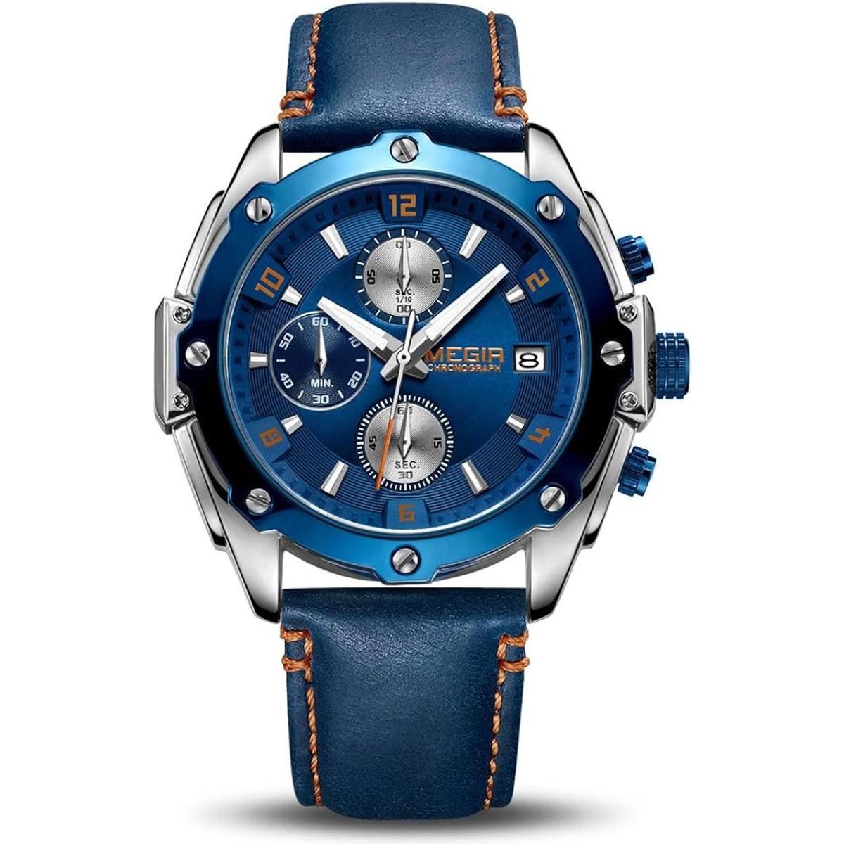 Megir Relojes para hombres Elegante Casual Ejército