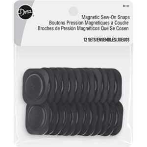 Dritz Cierre magnético cuadrado de plástico negro para_1