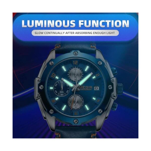 Megir Relojes para hombres Elegante Casual Ejército_5