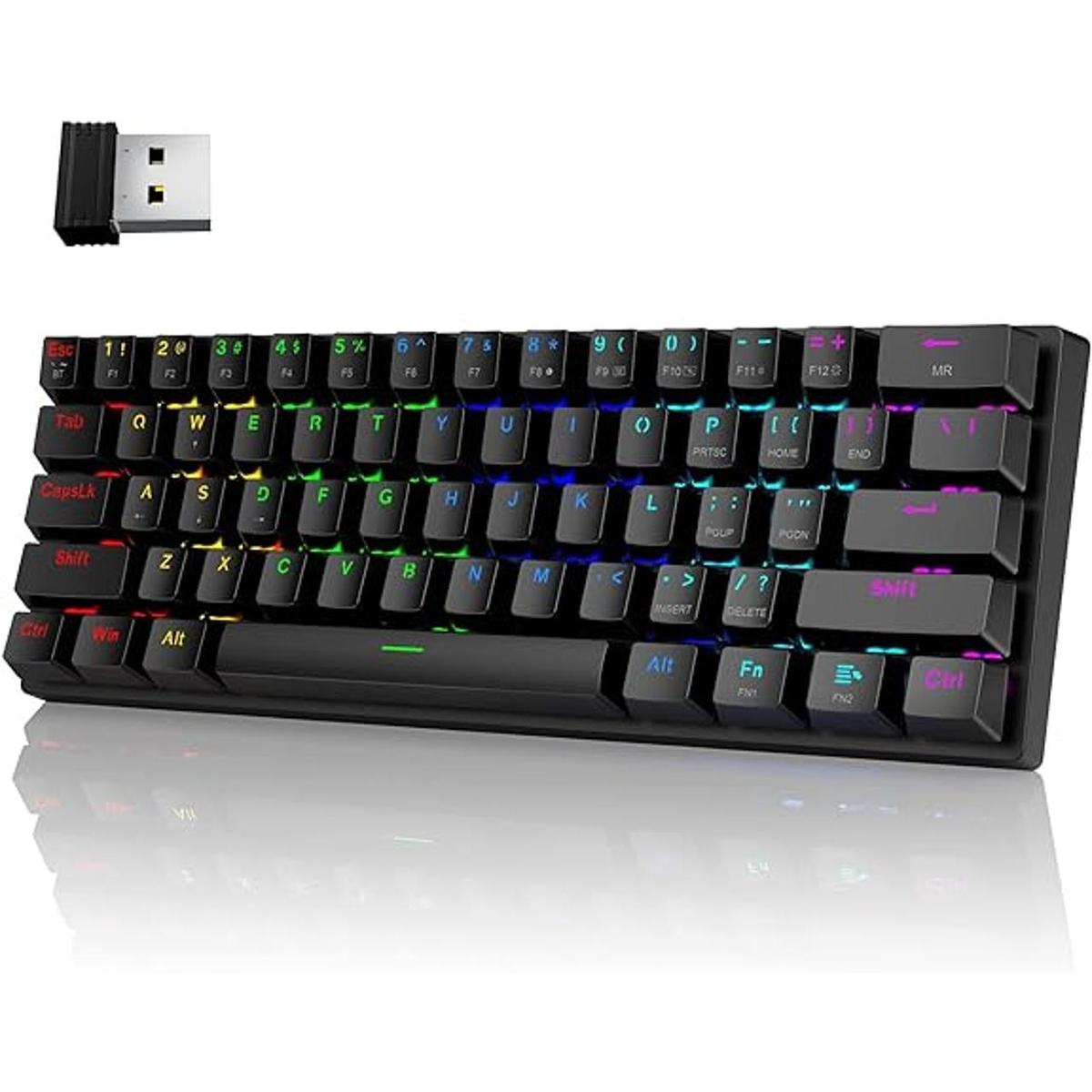 Teclado mecánico inalámbrico para juegos 60