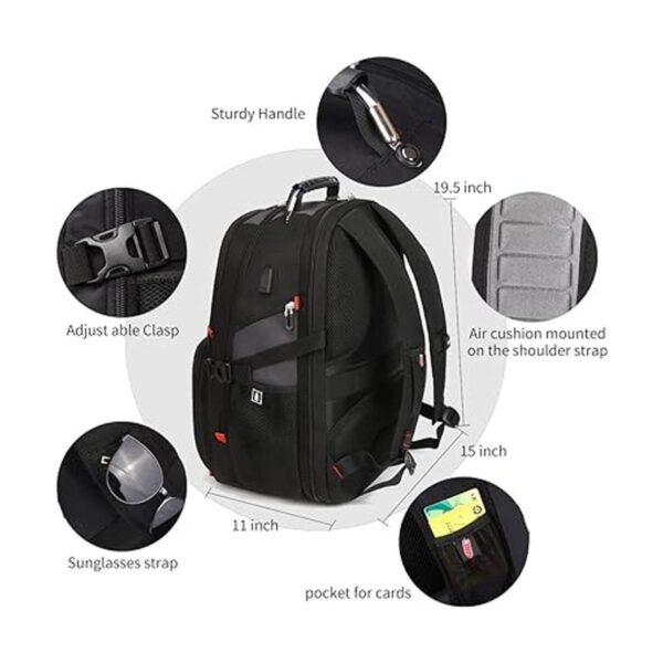 Mochila extra grande para laptop de viaje de 50 litros