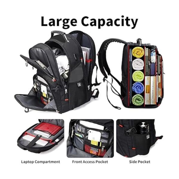 Mochila extra grande para laptop de viaje de 50 litros