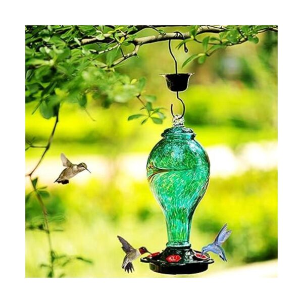 LUJII Comedero de colibrí de vidrio soplado a mano 5_2