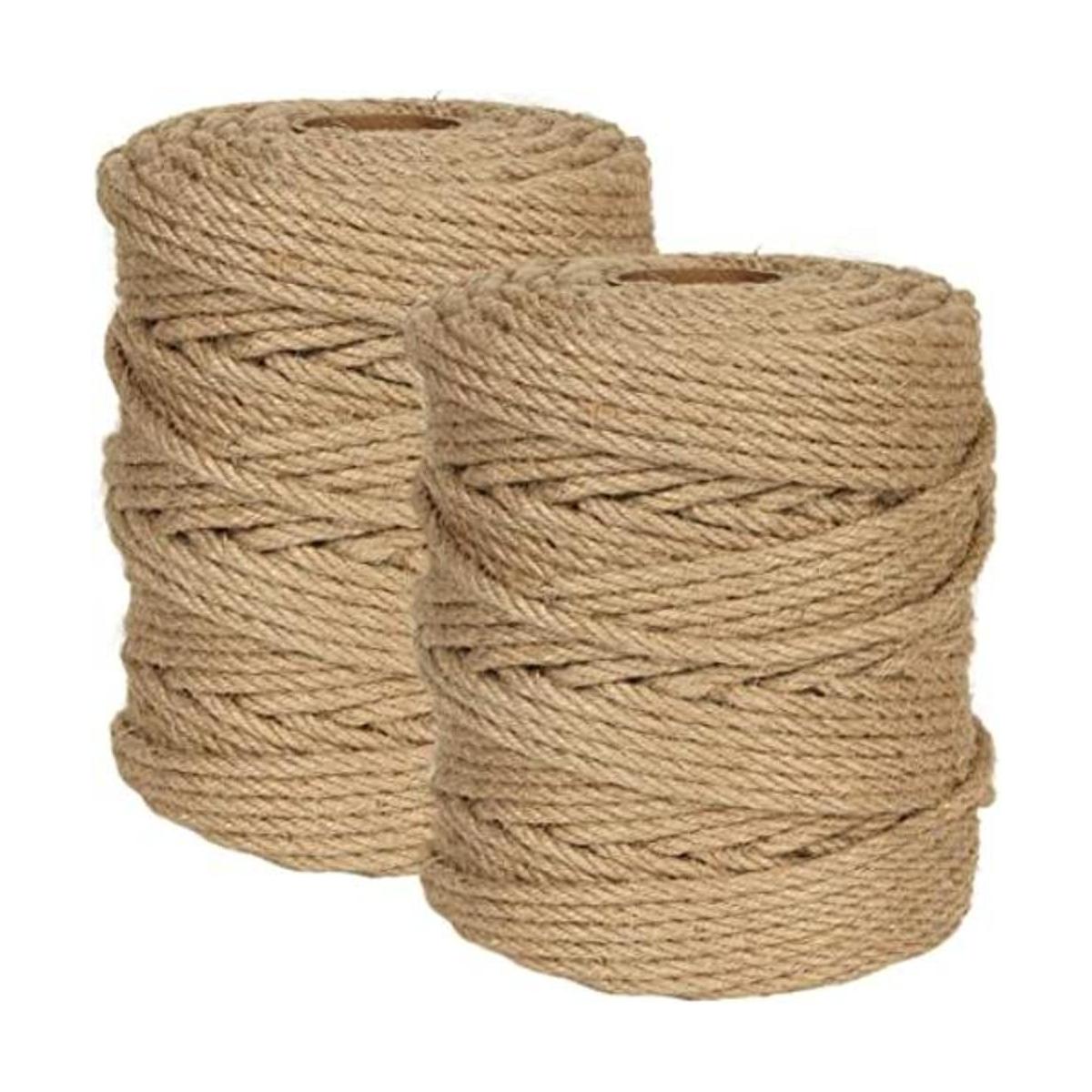 Cuerda de yute natural de 656 pies x 0.236 in cuerda de