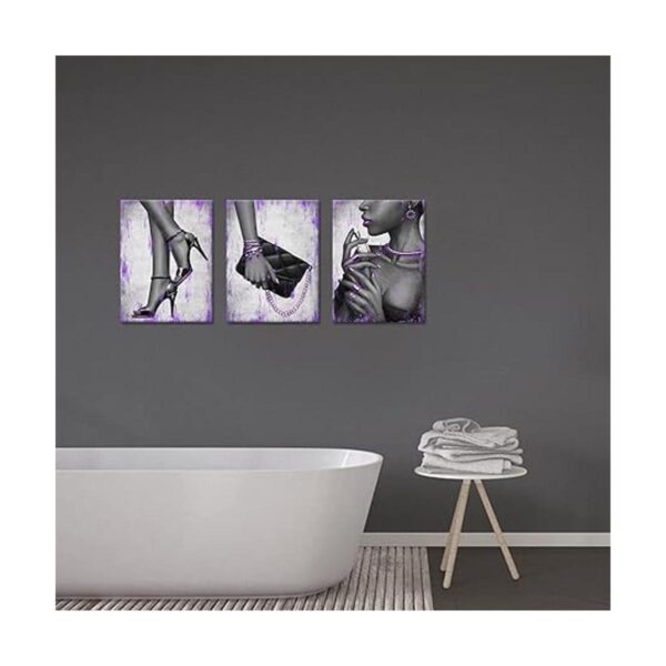 Kalormore Cuadro de moda morado para dormitorio de niña_2