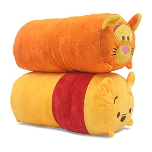 Finex Juego de 2 cojines largos apilables de peluche_1