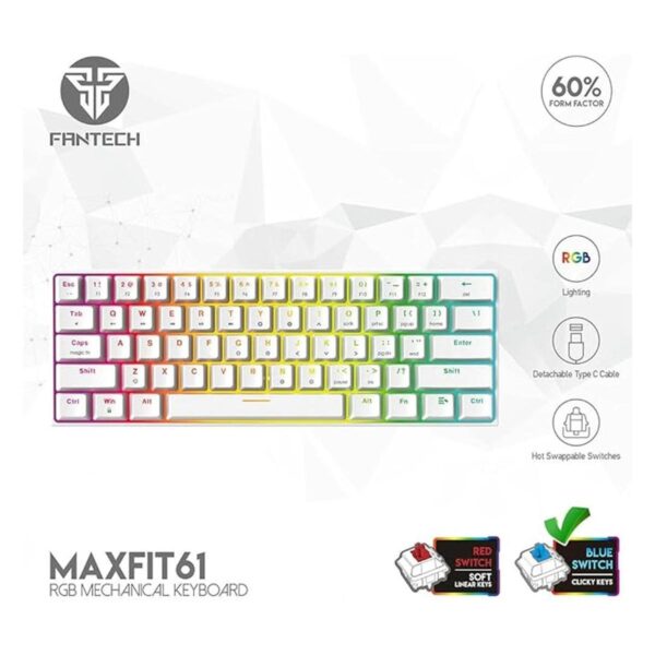 FANTECH MAXFIT61 RGB Teclado mecánico 60 con cable 61_2