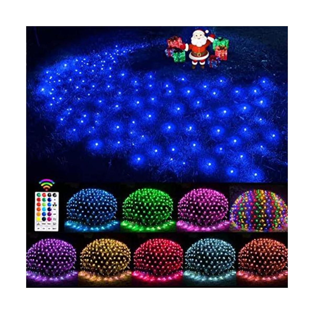 Luces de red de Navidad para exteriores 240 LED 18 luces