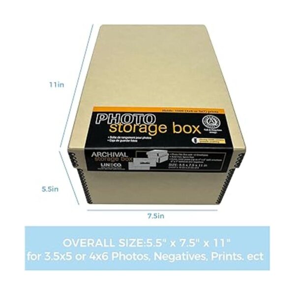 Lineco Infinity Caja de archivos de fotos de 4 x 6 con_2