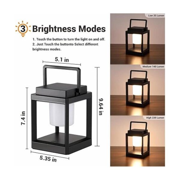 LETRY Lámpara de mesa para exteriores linterna LED de 3_2