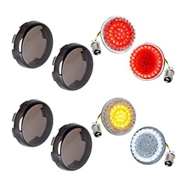 NTHREEAUTO 1157 luces de giro LED delanteras traseras y_1