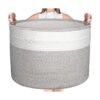 Cesta grande de cuerda de algodón 24x24x18 pulgadas_1