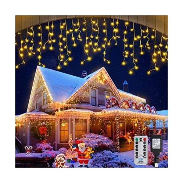 Luces de carámbano de Navidad para decoración al aire_1
