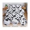 PERFEMET Juego de edredón con estampado de vaca juego de