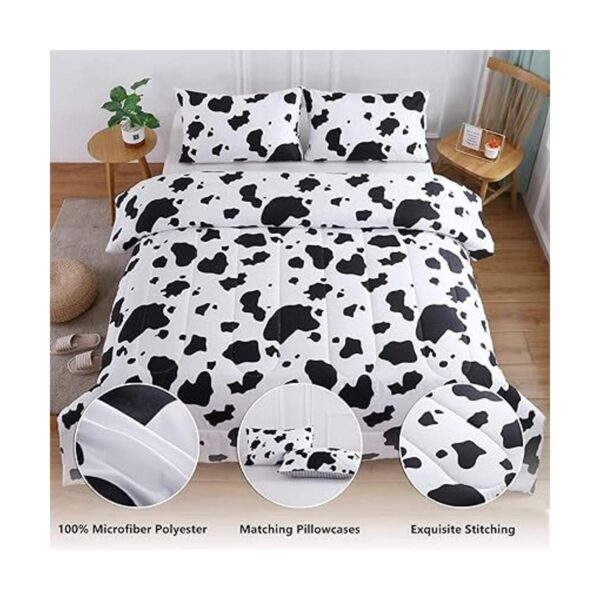 PERFEMET Juego de edredón con estampado de vaca juego de