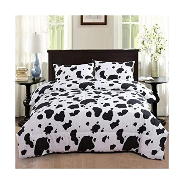 PERFEMET Juego de edredón con estampado de vaca juego de