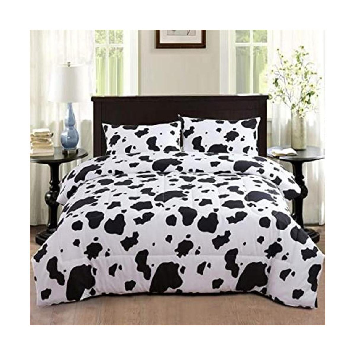 PERFEMET Juego de edredón con estampado de vaca juego de