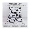 PERFEMET Juego de edredón con estampado de vaca juego de