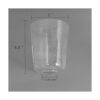 Anmire G0025 Juego de 2 sombras de cristal transparente