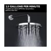 Homewerks HS31R125CH Alcachofa de ducha de lluvia de 8.9
