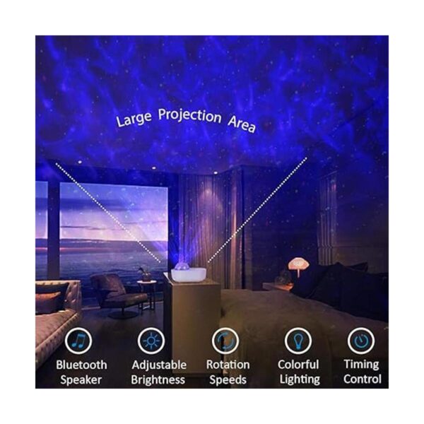 Galaxy Star Proyector de luz nocturna LED Ocean Wave_4