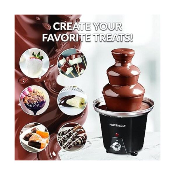 Nostalgia Fuente de fondue de chocolate de 24 onzas_4