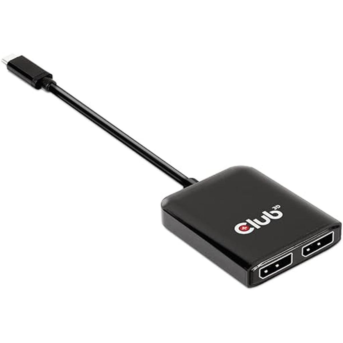 Club 3D Adaptador de monitor múltiple de 2 puertos USB