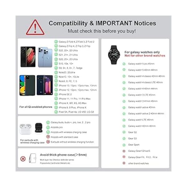 Estación de carga 3 en 1 para Samsung cargador inalámbrico_2