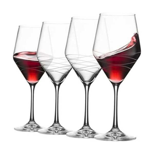 Juego de 4 copas de vino tinto Elegante juego de copas