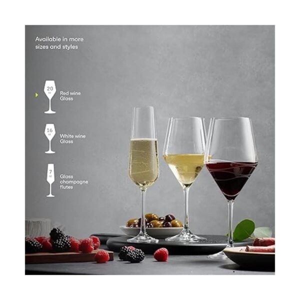 Juego de 4 copas de vino tinto Elegante juego de copas