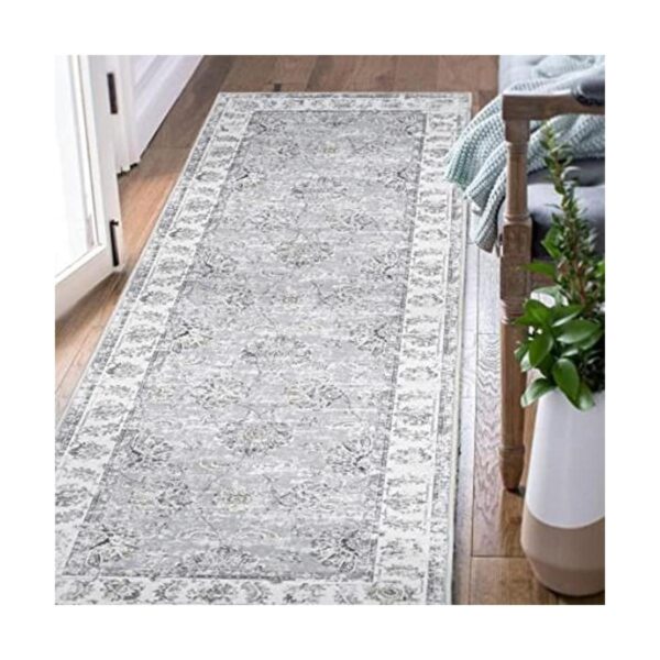 JINCHAN Alfombra de pasillo gris de 2 x 7 pies alfombra_1