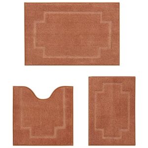 Juego de alfombras de baño de 3 piezas suaves