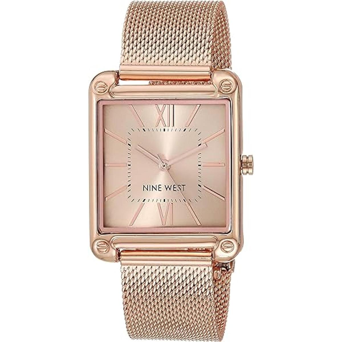 Nine West Reloj pulsera de malla para mujer