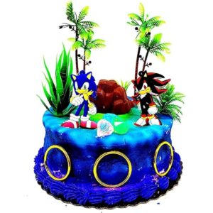 Juego de decoración de pastel Sonic and Shadow con_1