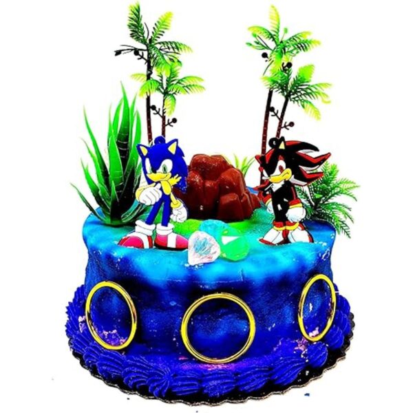 Juego de decoración de pastel Sonic and Shadow con_1
