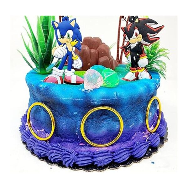 Juego de decoración de pastel Sonic and Shadow con_2