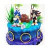 Juego de decoración de pastel Sonic and Shadow con_5