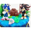 Juego de decoración de pastel Sonic and Shadow con_4