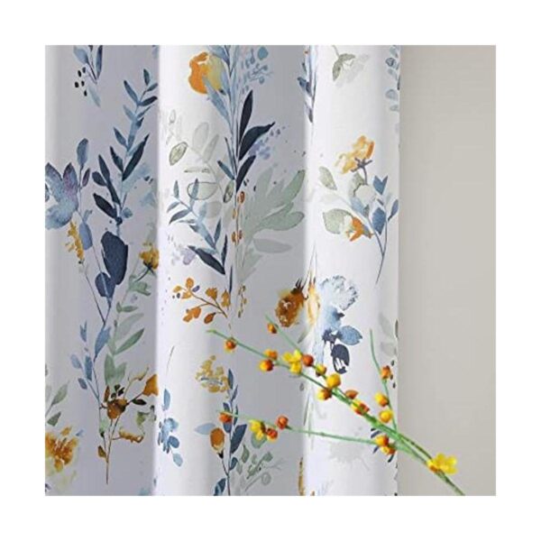 MYSKY HOME Cortinas florales de 84 pulgadas de largo con
